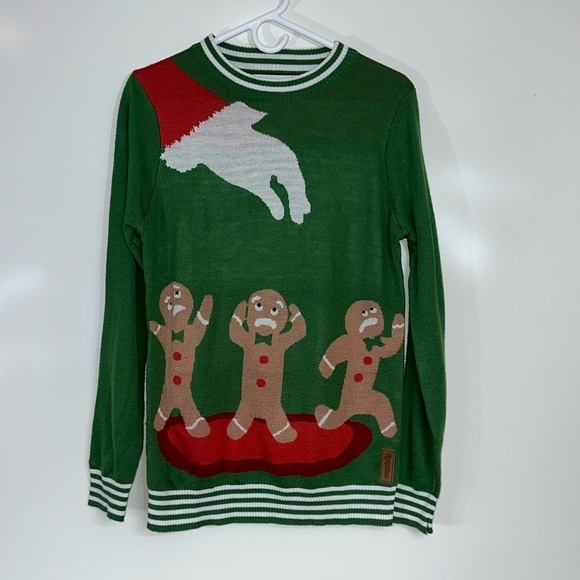 Tipsy Elves Gingerbread Nightmare Ugly Christmas Sweater - Picture 1 of 5